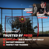 Ball Bucket Crusher Balls, Regulation Softballs & 3.2" Weighted Training Balls | (24 Balls Total) sports PowerNet
