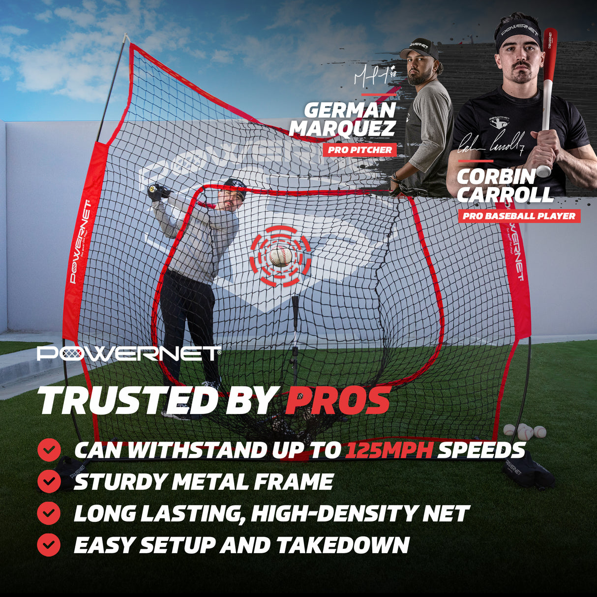 Practice Net 7x7 Bundle + I-Screen (1 Frame + 2 Nets) Sports PowerNet