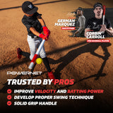 Sweet Spot Training Bat + 2.8" Progressive Weighted Ball 9 LITE Pack Bundle Sports PowerNet