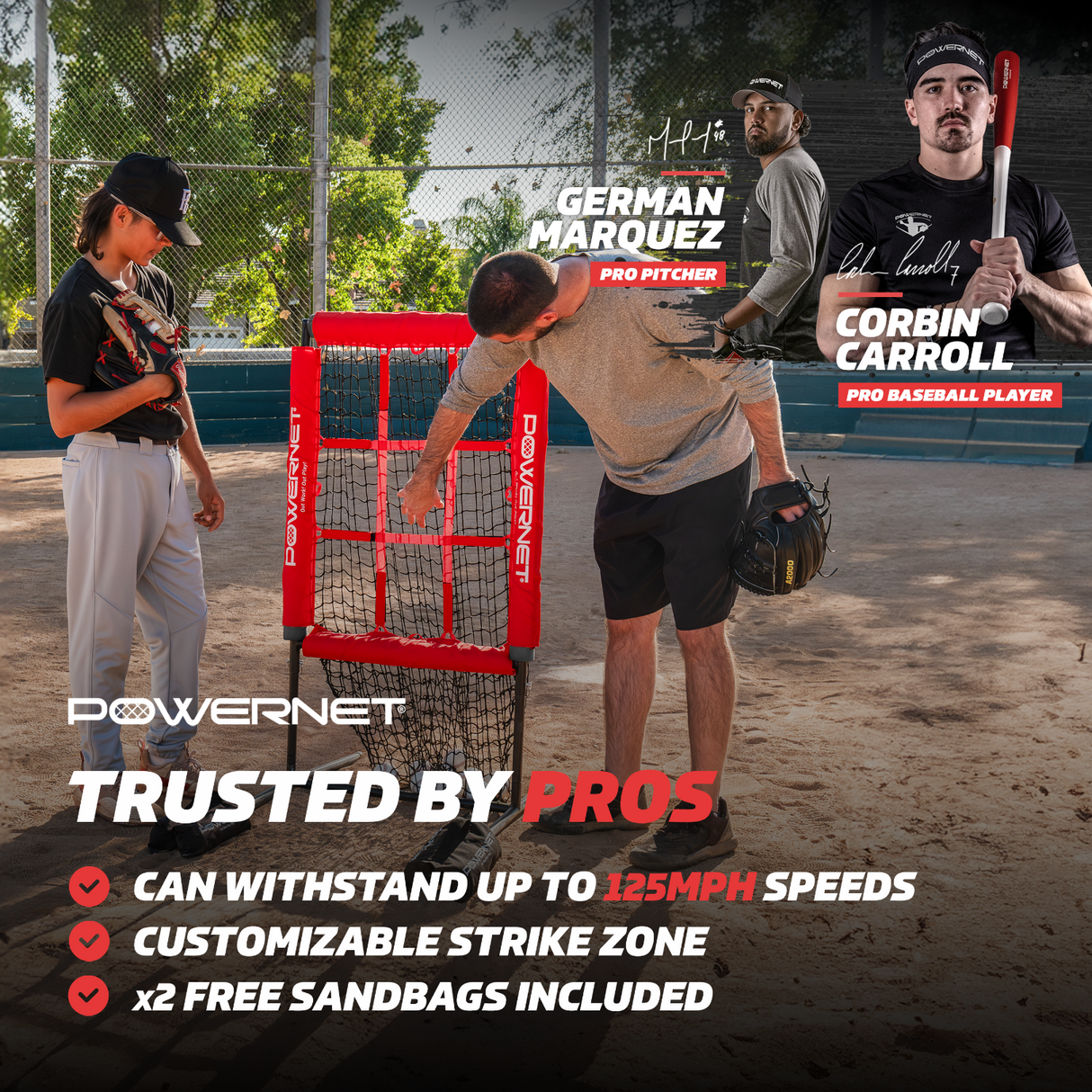 Pitching Zone Pro Custom Strike Zone Net TrainingNets by PowerNet