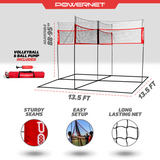 Four Square Volleyball Training Net Game Sports PowerNet
