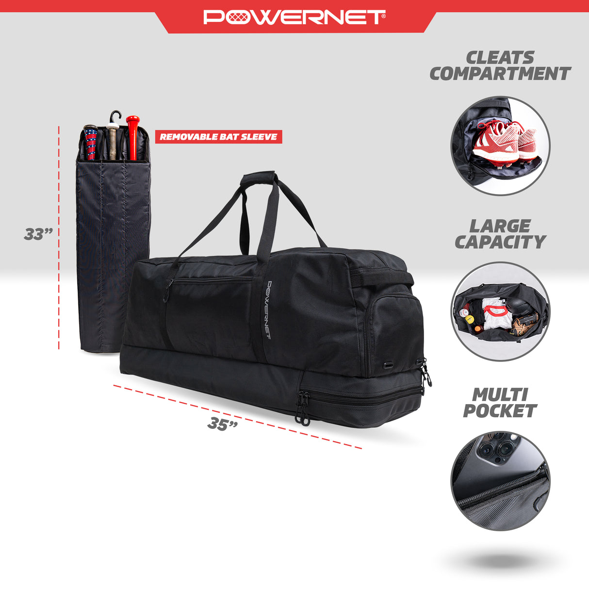 PowerNet Bat Vault Bag Bag PowerNet