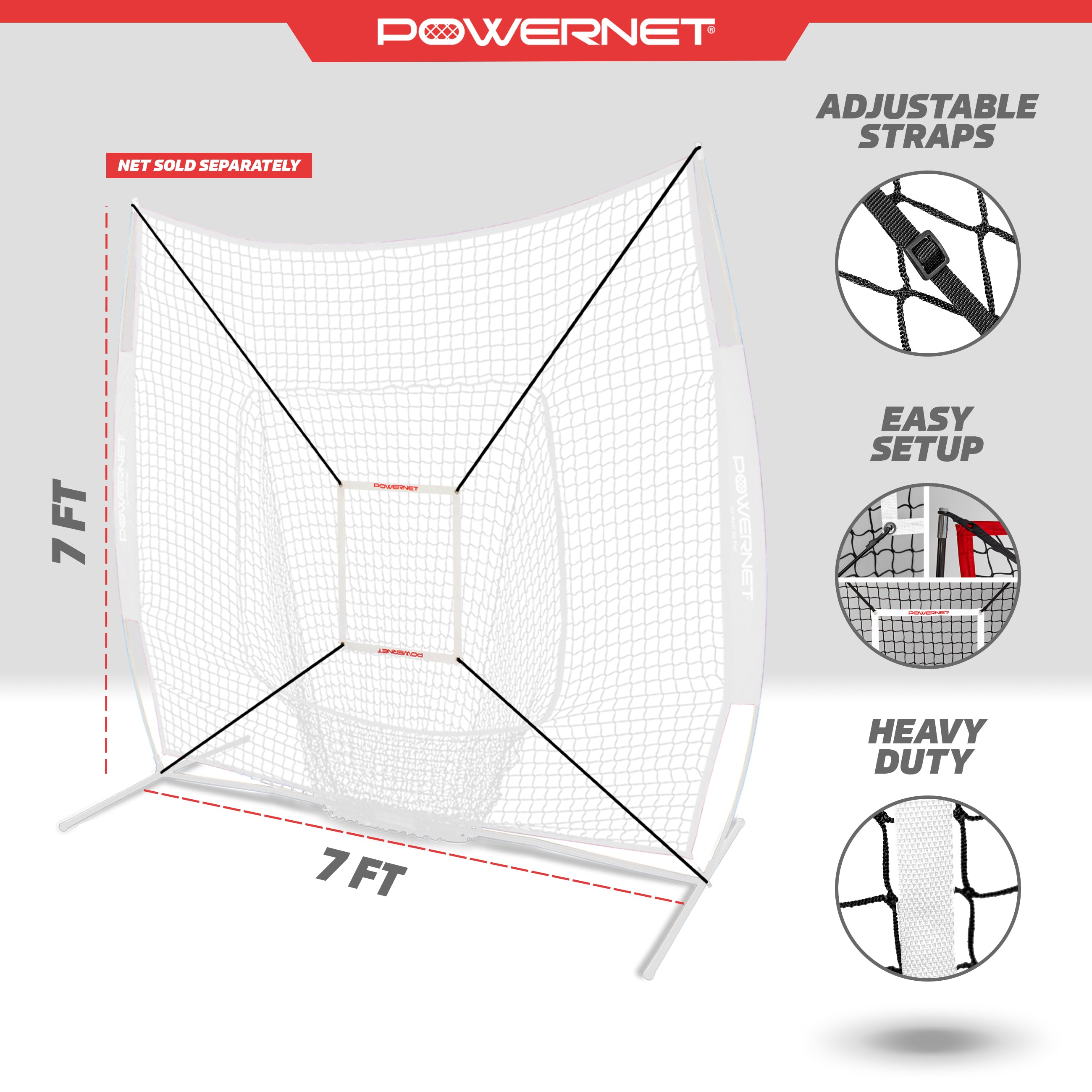 Strike Zone Attachment for 7x7 Net – PowerNet by TrainingNets