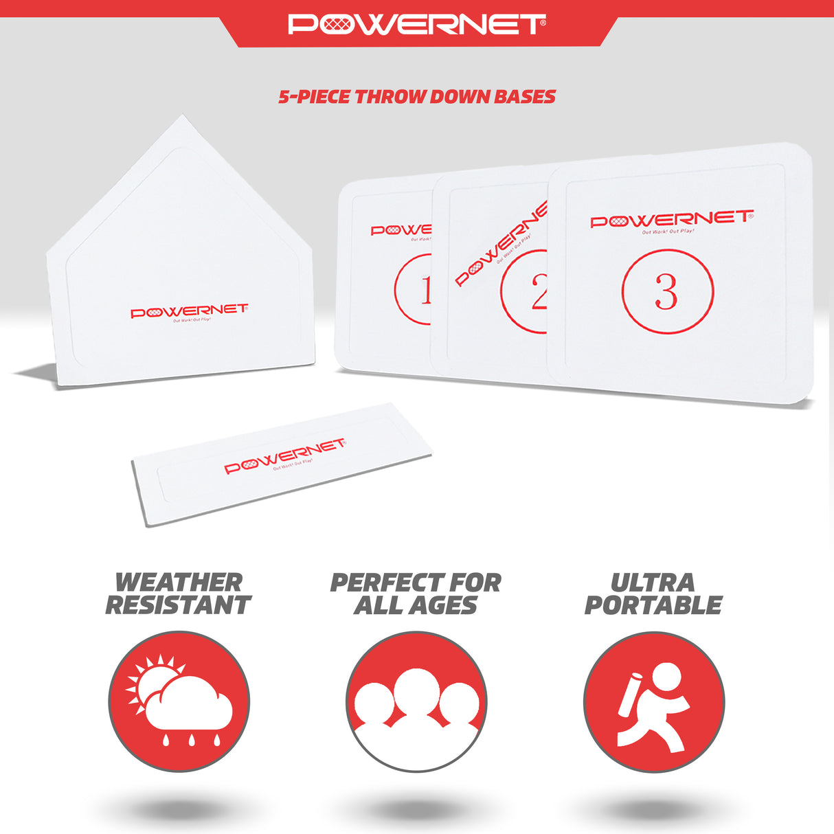 Throw Down Base 5 Piece Set Sports PowerNet