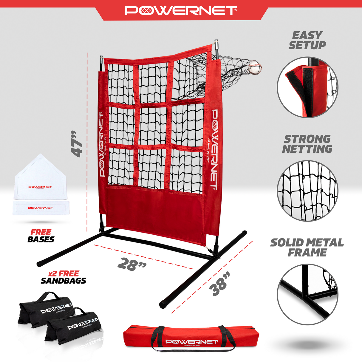 Portable Strike Zone Training Net TrainingNets by PowerNet
