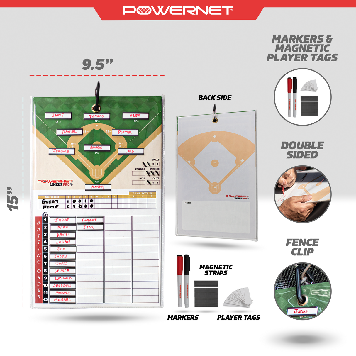 Magnetic Softball Baseball Lineup Coaching Board For Dugout Coaching Board PowerNet