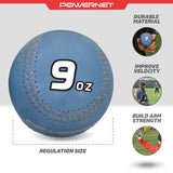 Weighted Baseballs | (Choose 9 Oz or 11 Oz) Baseballs PowerNet