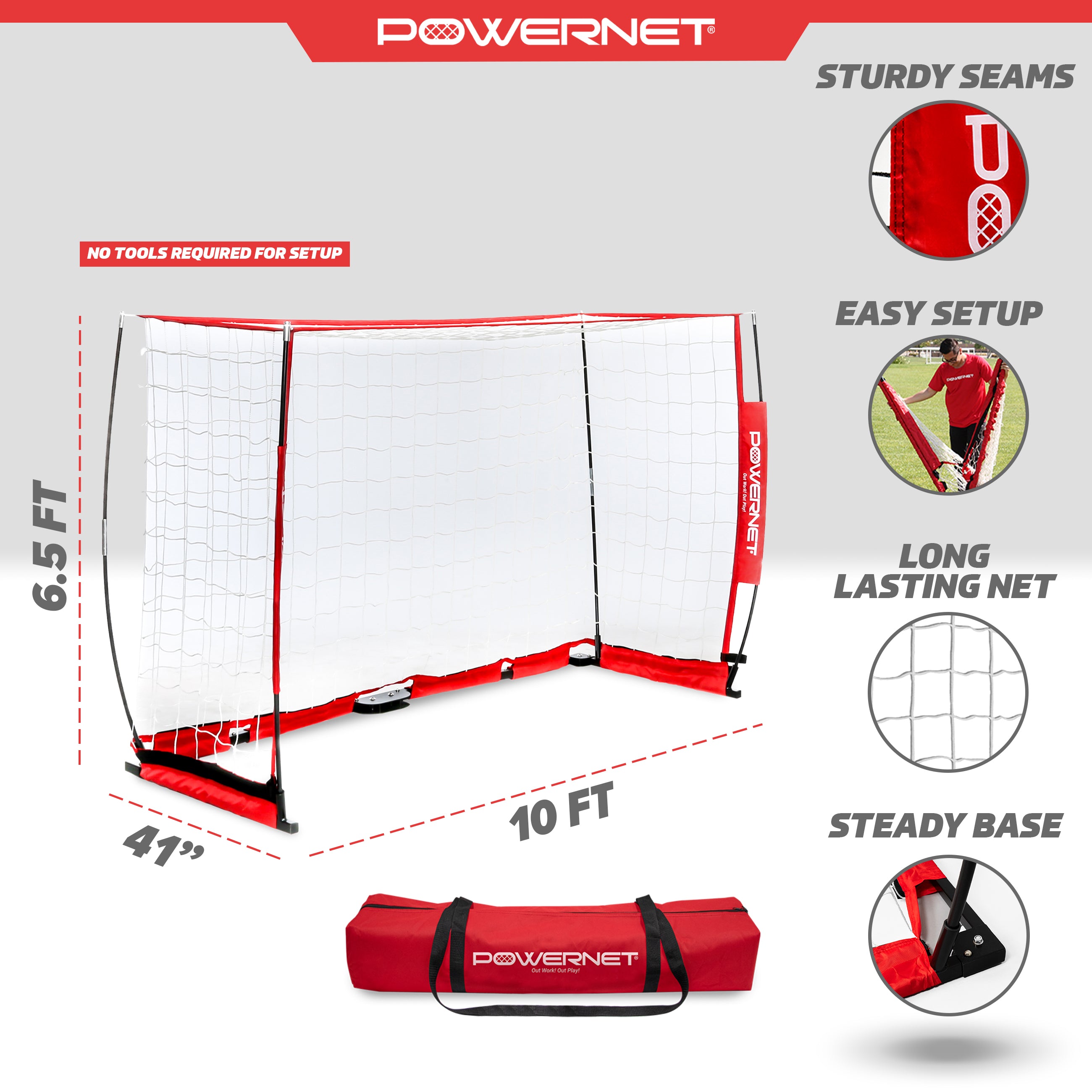 Popup Futsal 3x2M Goal – PowerNet by TrainingNets