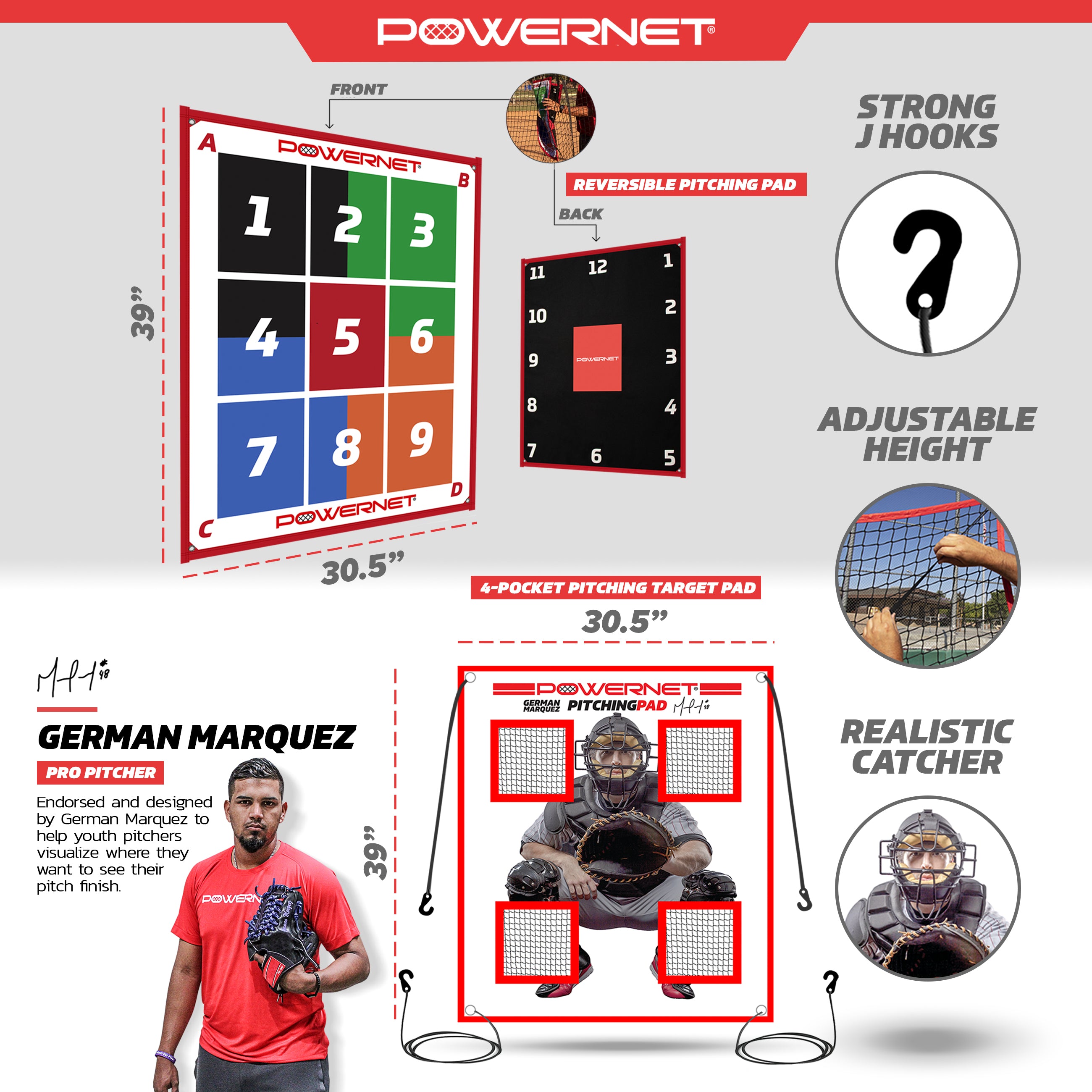 German Marquez Pitching Target & Numbered Pitching Pad Combo
