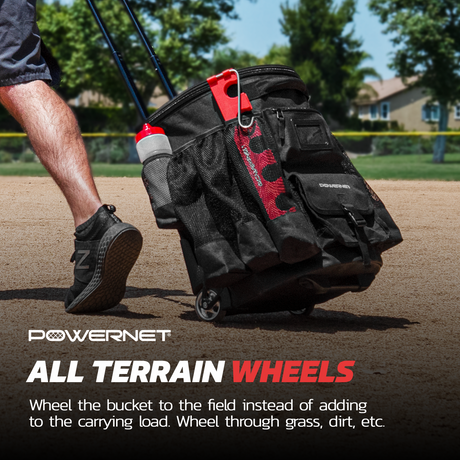 Wheeled 6 Gallon Bucket Caddy Organizer Cover Bag PowerNet