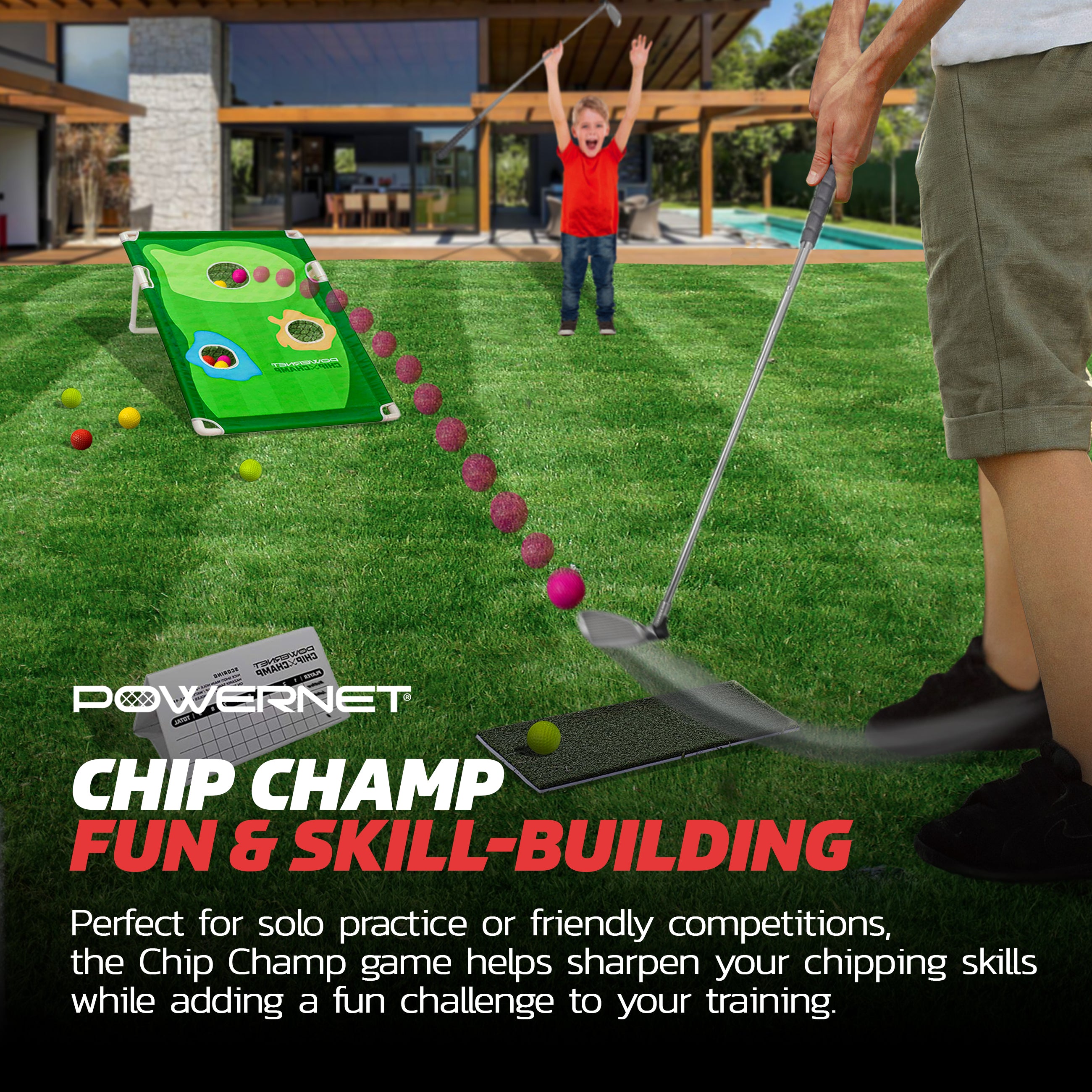 Chip Champ Golf Portable Cornhole Game – PowerNet by TrainingNets