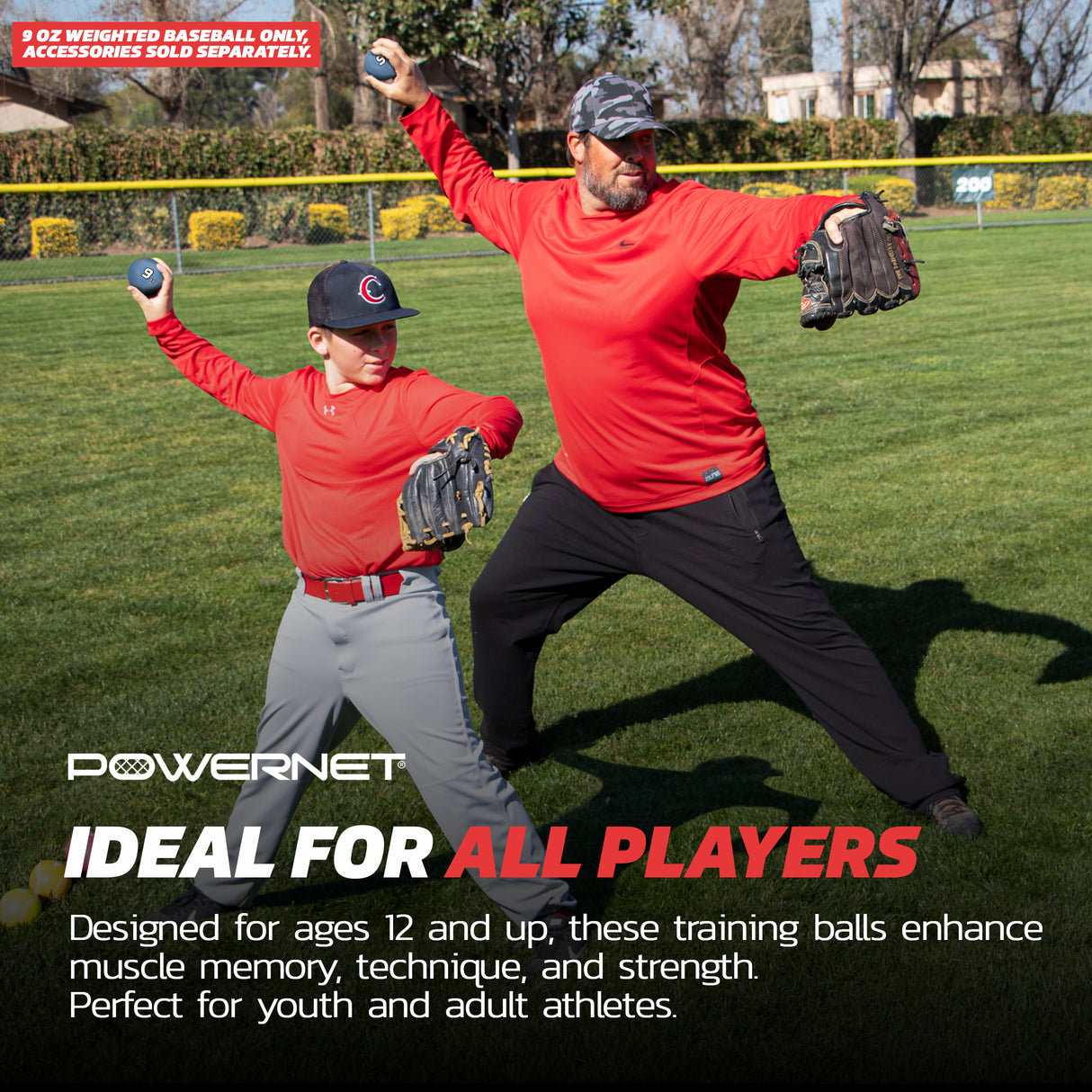 Weighted Baseballs | (Choose 9 Oz or 11 Oz) Baseballs PowerNet