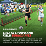Portable Soccer Tennis & Pickle Ball Training Net | (12 x 3 FT or 18 x 3 FT) Sports PowerNet