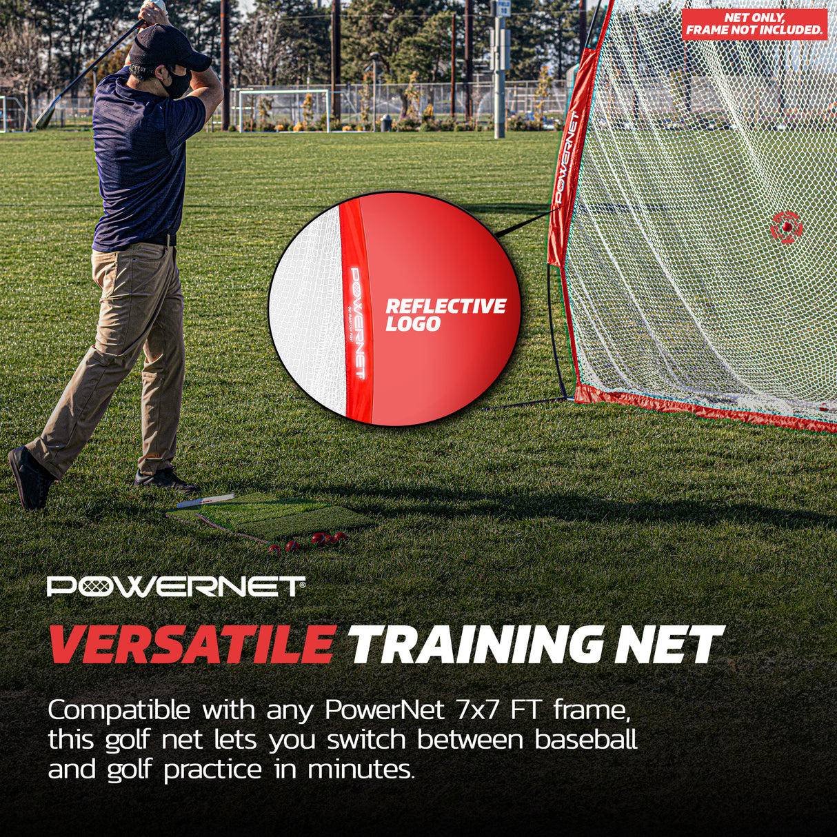 7x7 Golf Replacement Net - Net Only Replacement Parts PowerNet