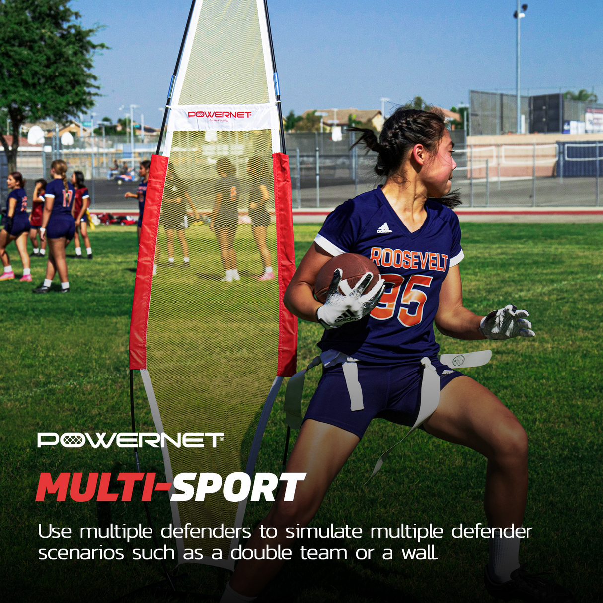 Portable Defender Practice Mannequin for Soccer and Basketball 77" x 23" Sports PowerNet