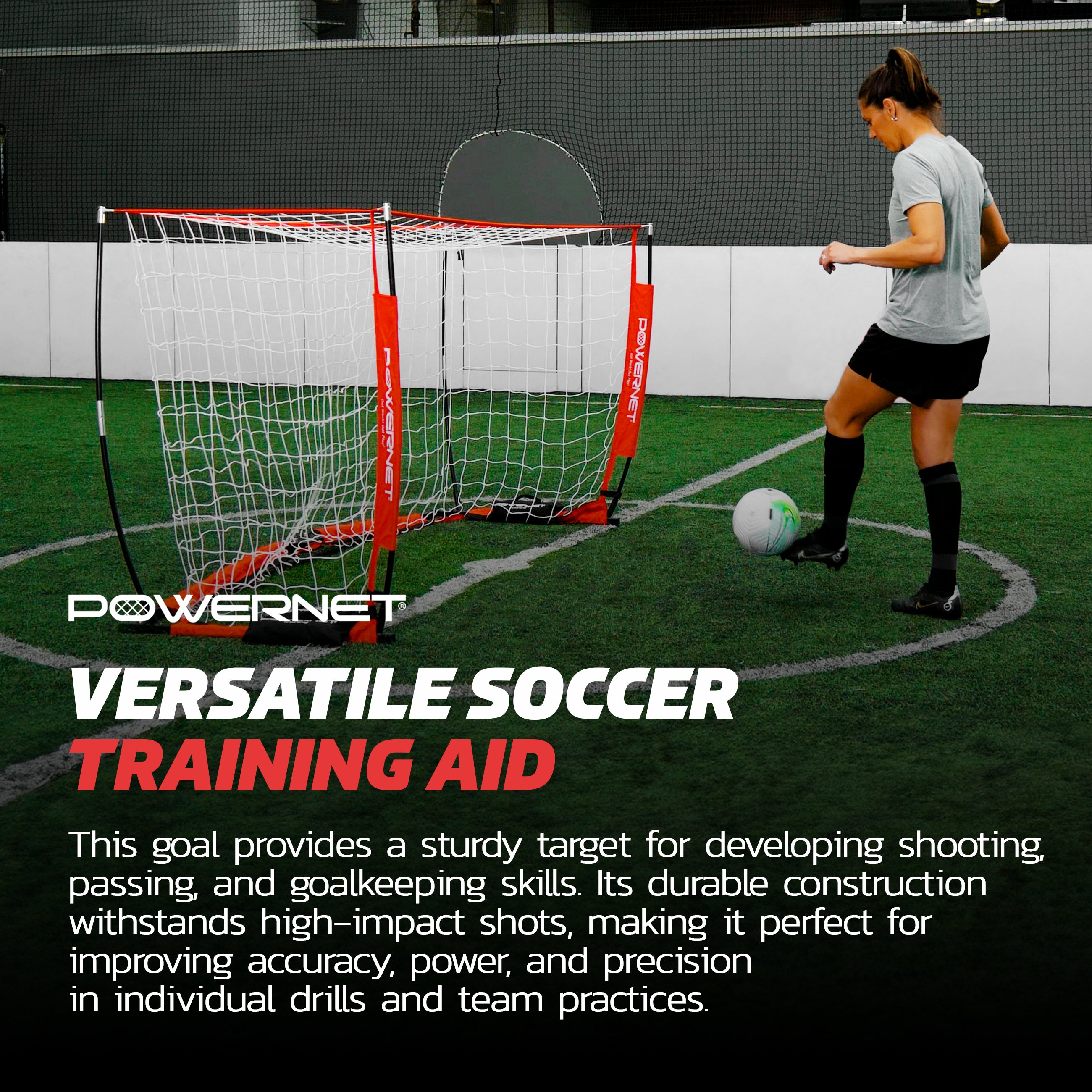 Portable 8x4 FT Soccer Goal – PowerNet by TrainingNets
