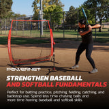 5x5 FT Baseball Softball Net Bundle | Strikezone & Tee sports PowerNet