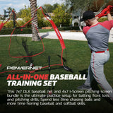 Practice Net 7x7 Bundle + I-Screen (1 Frame + 2 Nets) Sports PowerNet