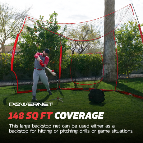 Portable Baseball Backstop | 16x9 Instant Diamond sports PowerNet