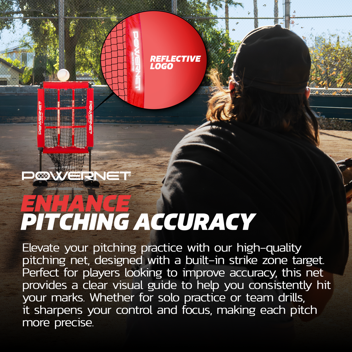 Pitching Zone Pro Custom Strike Zone Net TrainingNets by PowerNet