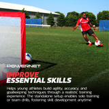 Soccer Popup Portable Goal | 4x3 FT Rectangle Sports PowerNet