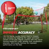 16x10 FT Soccer Goal Combo Barrier Soccer Goal PowerNet