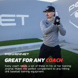 Sweet Spot Training Bat + Softball 3.2" Progressive Weighted Ball 9 PRO Pack Bundle Sports PowerNet