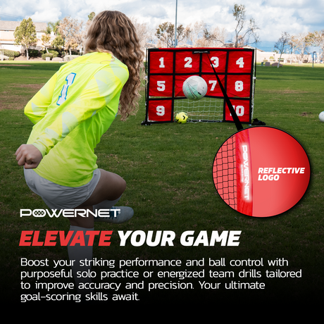 6x4 FT Numbered Soccer Target Goal TrainingNets by PowerNet