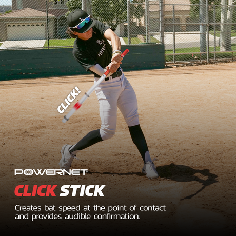 Click Stick Training Bat PVC Combo Training Bat PowerNet
