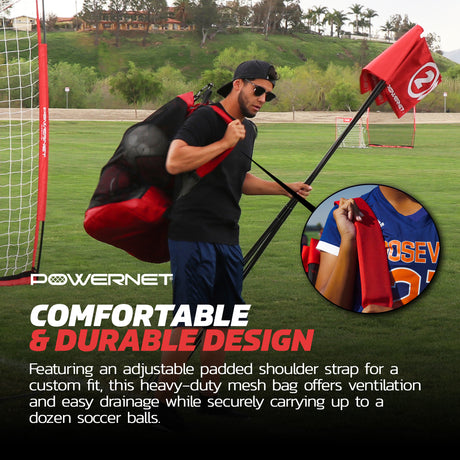 Soccer Ball Large Bag | Mesh Bag Storage Sack Soccer Ball Bags PowerNet