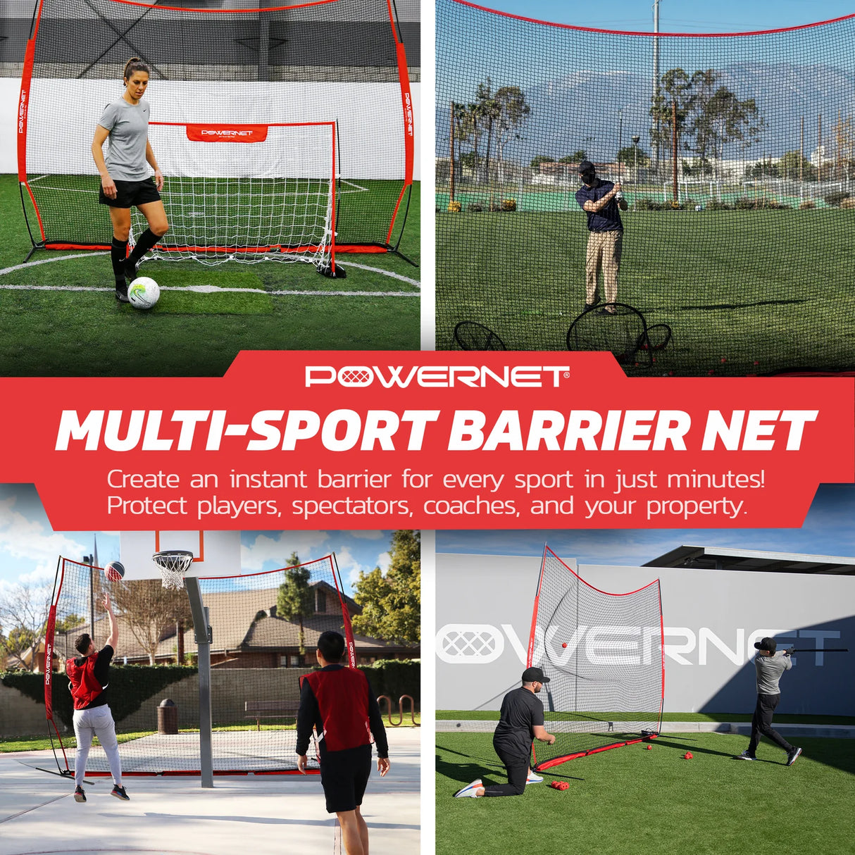 PRO BUNDLE | 12x6 Soccer Home Practice Bundle TrainingNets by PowerNet