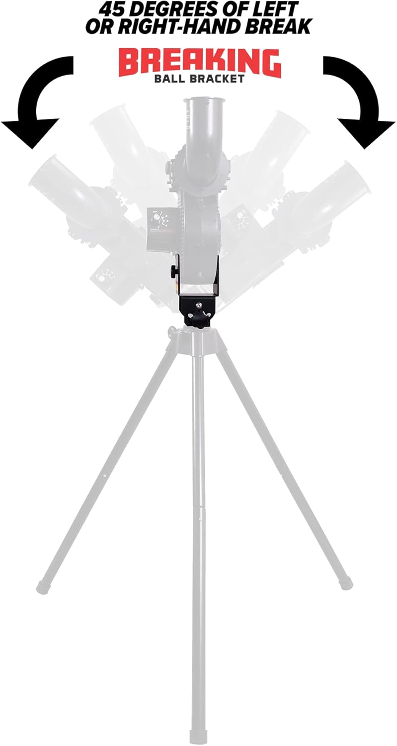 Launch F-Lite Pitching Machine w/ Breaking Ball Bracket Pitching Machine PowerNet