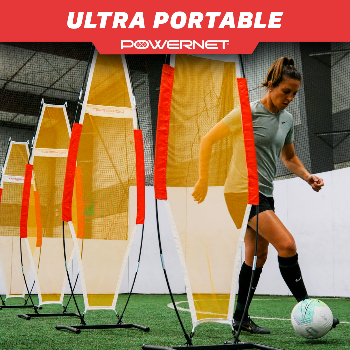 Portable Defender Practice Mannequin for Soccer and Basketball 77" x 23" Sports PowerNet