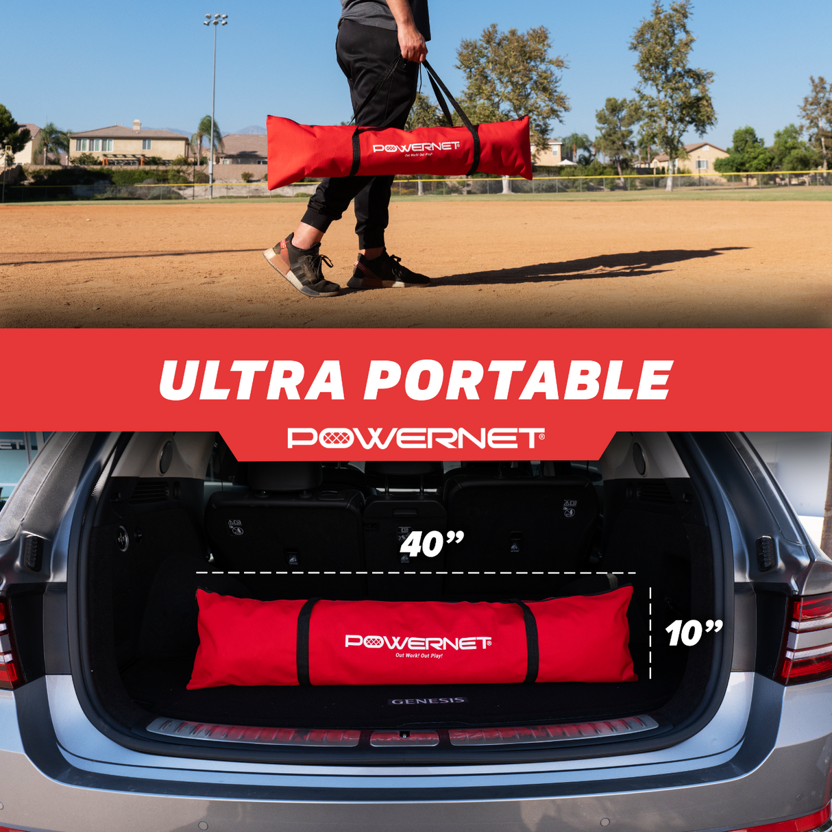 5x5 FT Baseball Softball Net Bundle | Strikezone & Tee sports PowerNet