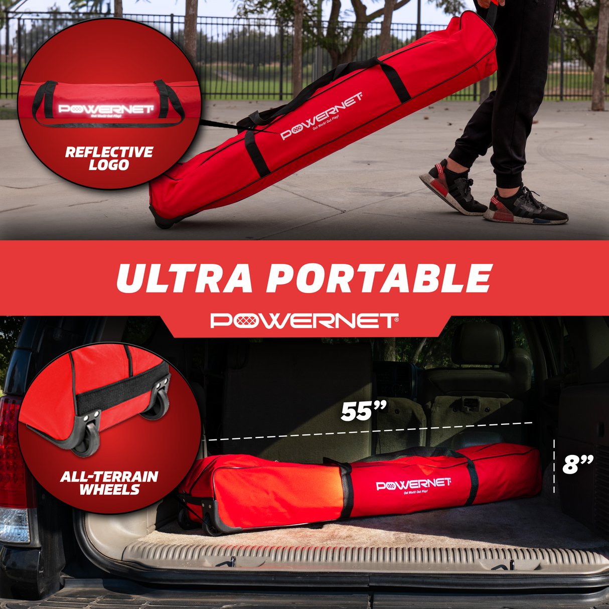 Portable Volleyball Training Station Net Sports PowerNet