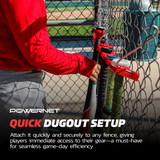Dugout Bundle | Bat Fence Rack + Fence Hook + Gear Hanger Sports PowerNet