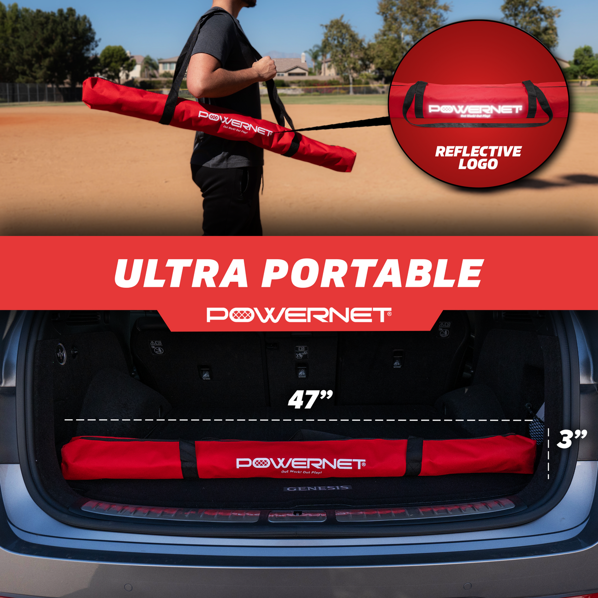Tripod Ball Caddy for Baseball & Softball Sports PowerNet
