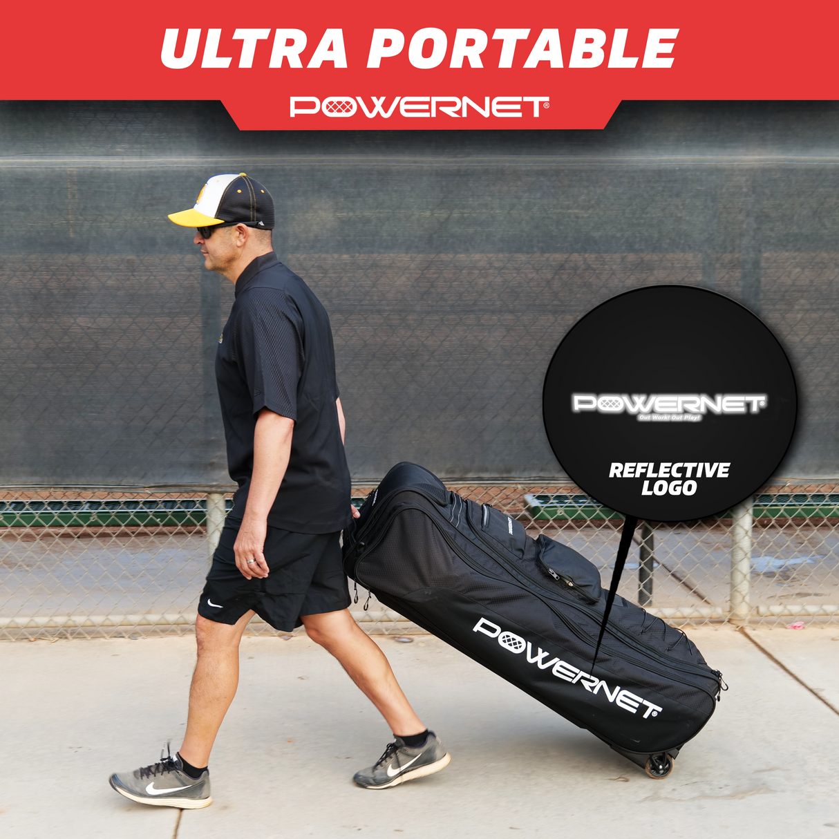 All Gear Transporter Baseball Rolling Duffle Travel Bag Wheeled bags PowerNet