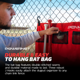 Hanging Bat Bag Caddy Dugout Organizer Sports PowerNet