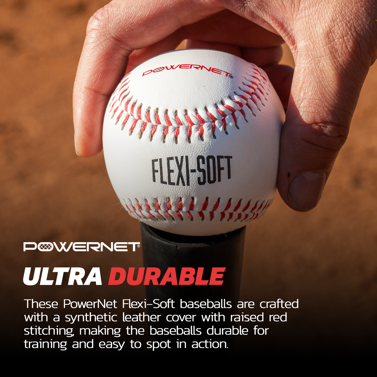 Flexi Soft Baseballs 24 Pack with Bucket Bundle | Cushioned Core Safety Ball Flexi Soft Baseball PowerNet