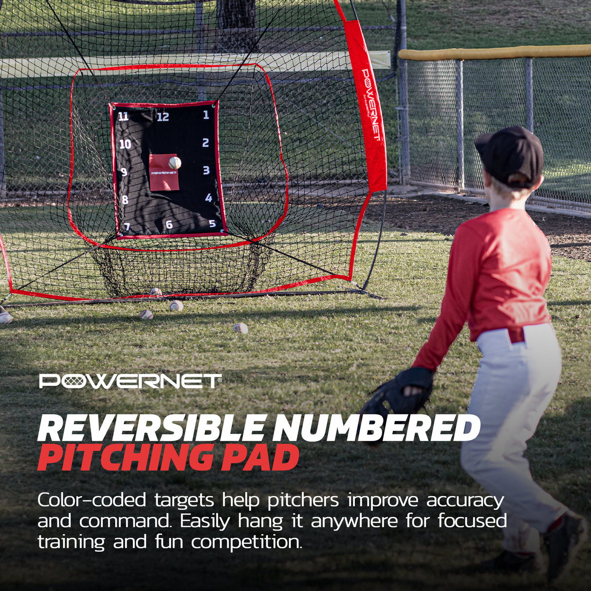 Numbered Pitching Trainer Pad Pitching Pad PowerNet