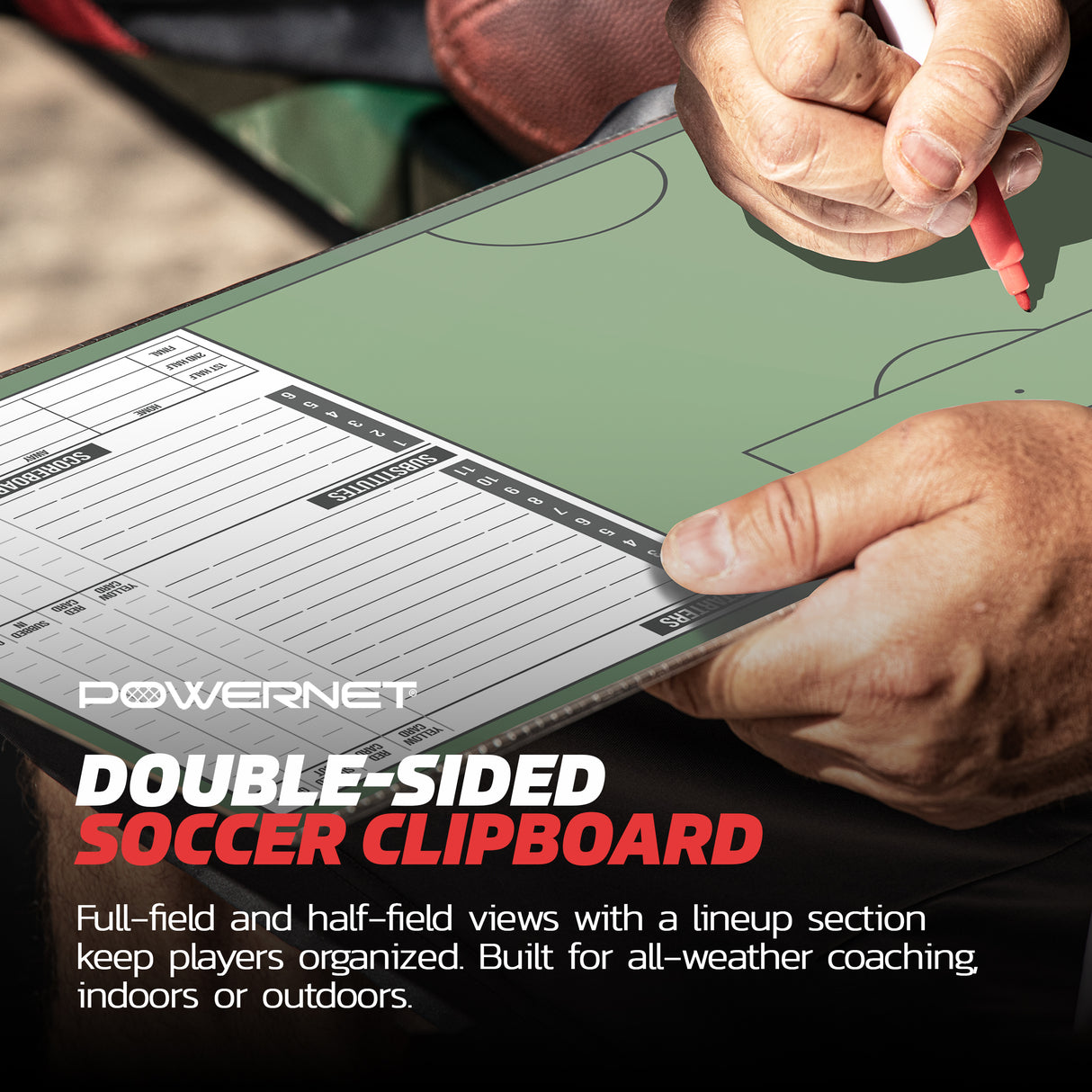 PowerNet Soccer Pro Lineup Coaching Board Coaches Marker Boards PowerNet