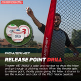 Pitch Vision Training Baseballs 3 OR 9 Pack | 4 Numbered Sides | Multicolored Training Ball PowerNet