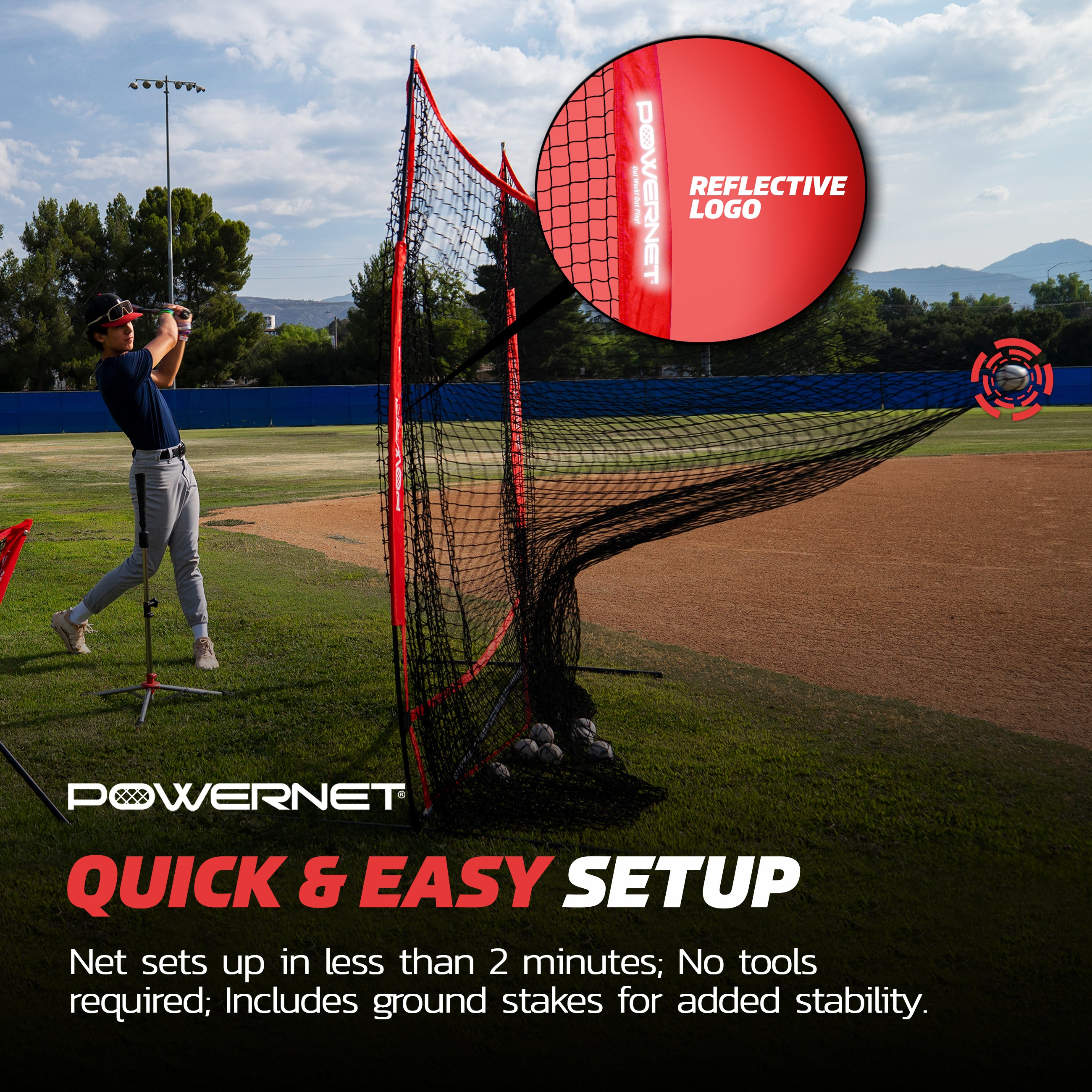 7x7 FT Full Mouth Net | Bigger Target – PowerNet by TrainingNets