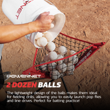 Launch F-lite Ultra Light Dimpled Practice Balls Baseball And Softball Pitching Machines PowerNet