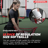 Cushioned Bucket and Practice Softball Bundle Sports PowerNet