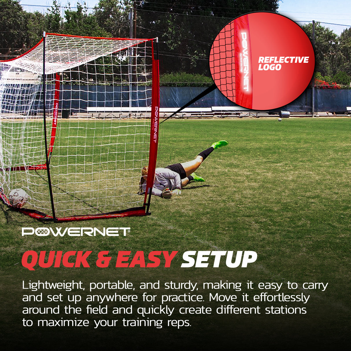 Portable 14x7 FT Soccer Goal Soccer Goals PowerNet