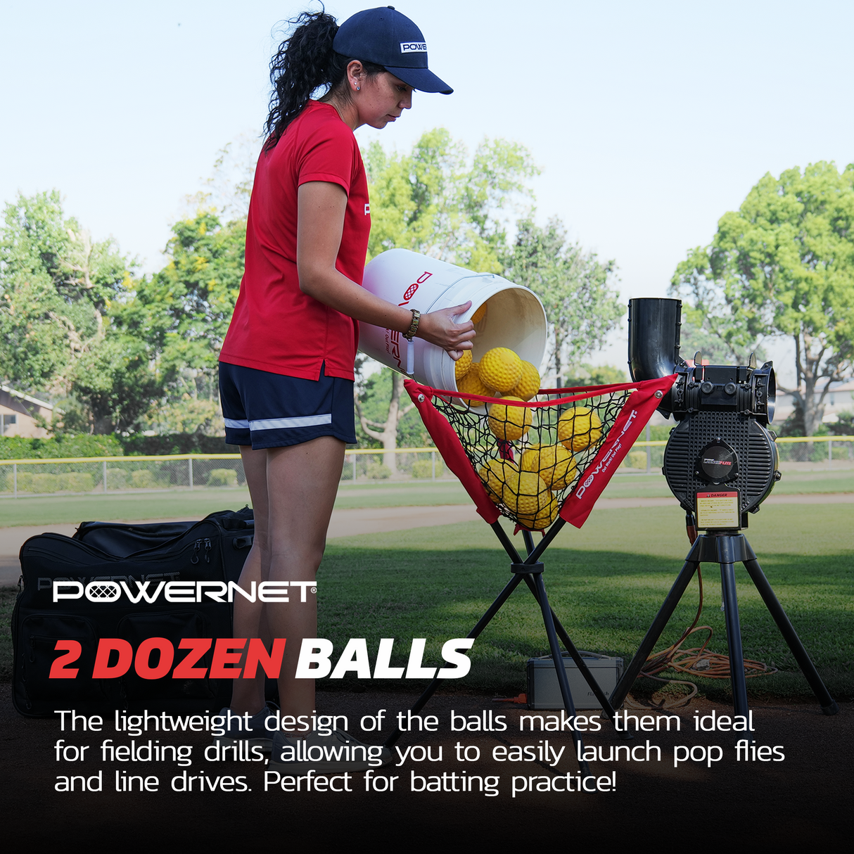 Launch F-lite Ultra Light Dimpled Practice Balls Baseball And Softball Pitching Machines PowerNet