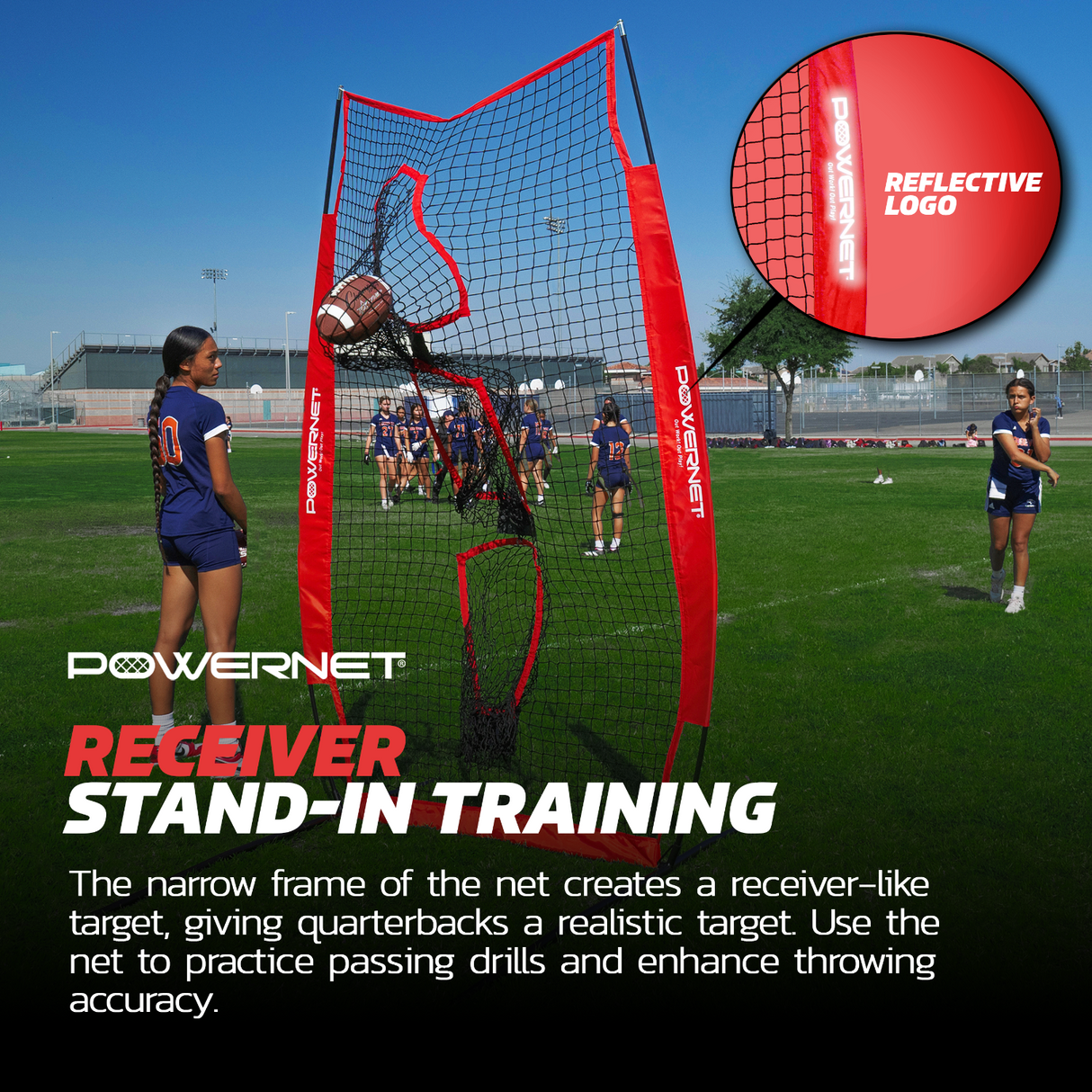 Football Receiver Passing Net 4x8 FT Sports PowerNet