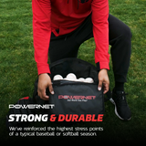 Soft Bucket Carry Bag | Shoulder Strap Baseball And Softball Equipment Bags PowerNet